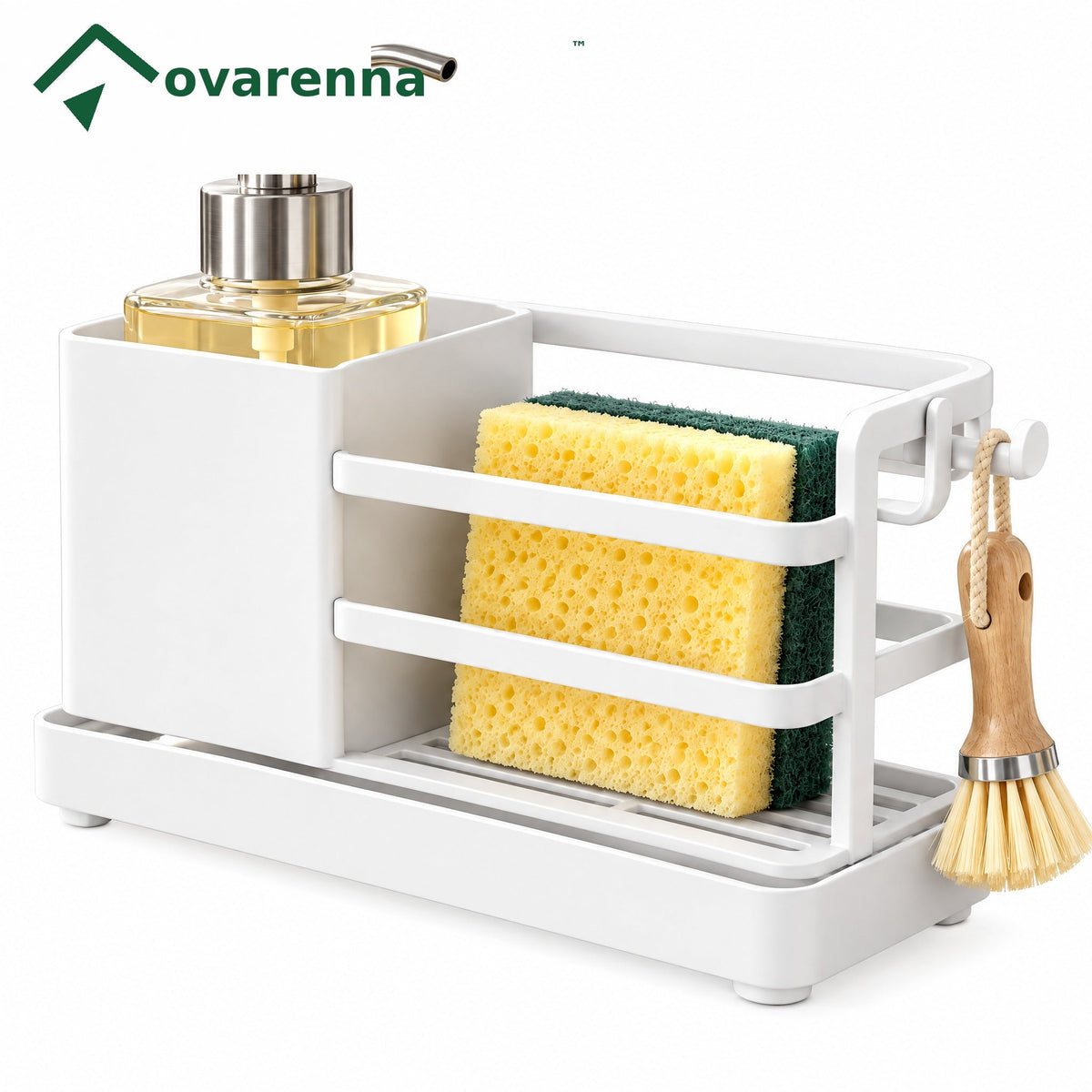 ovarenna All-in-One Sink Caddy with Soap Dispenser detail image