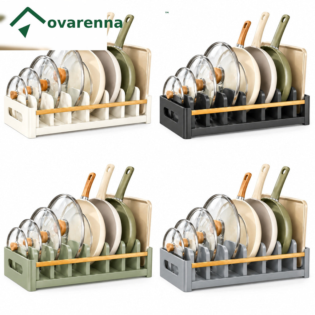 ovarenna Adjustable Pan & Lid Organizer Rack main product image