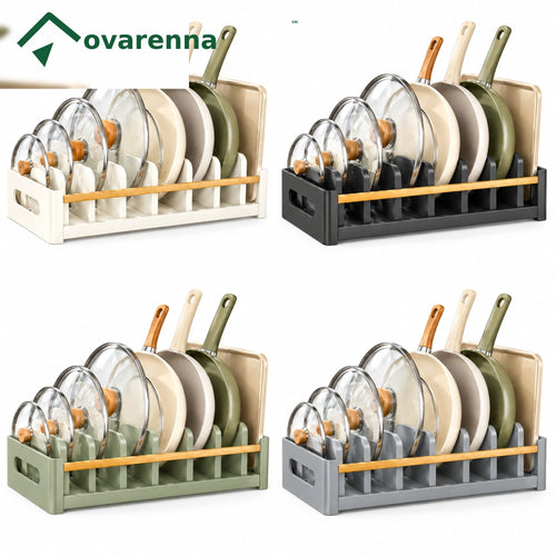 ovarenna Adjustable Pan & Lid Organizer Rack main product image