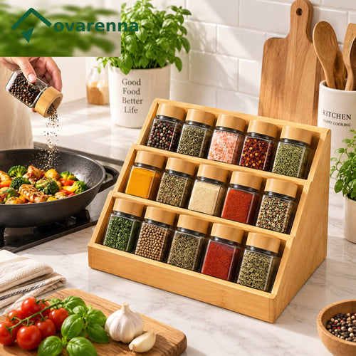 ovarenna 3-Tier Bamboo Spice Rack Organizer main product image