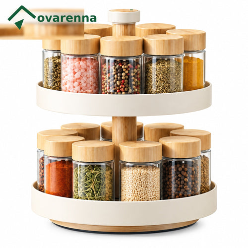 ovarenna 2-Tier Rotating Spice Organizer with Jars main product image