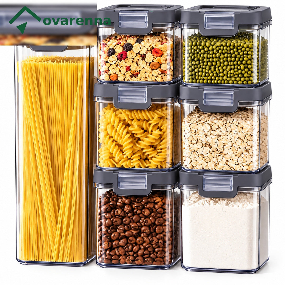 ovarenna Stackable Airtight Pantry Container Set detail image