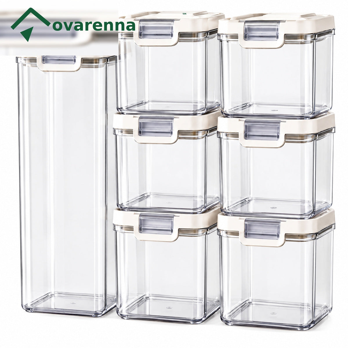 ovarenna Stackable Airtight Pantry Container Set detail image