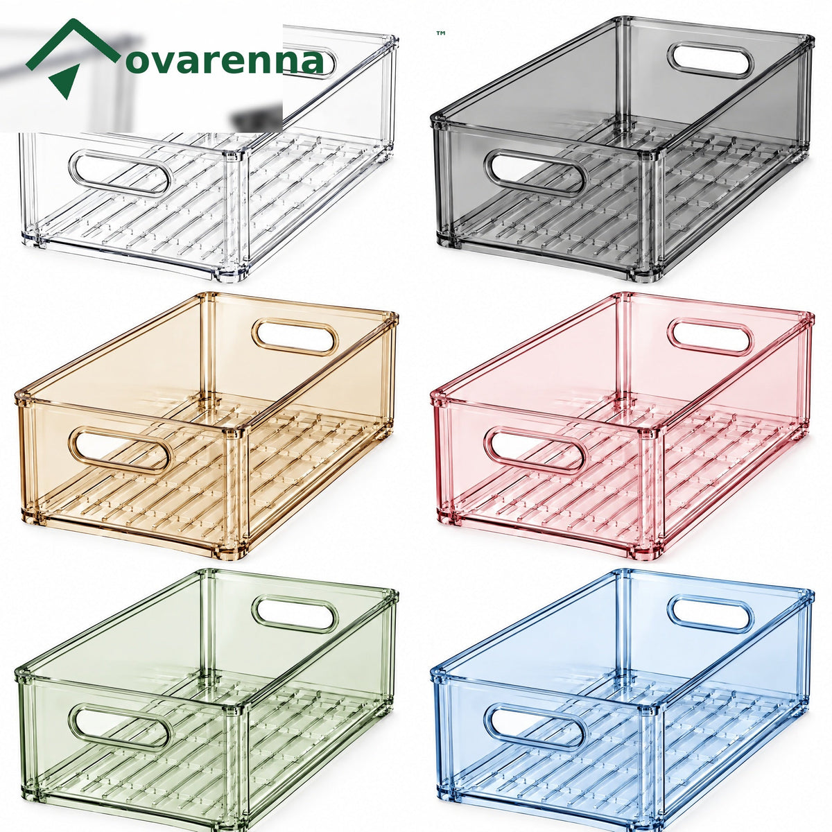 ovarenna Clear Produce Storage Bin Set detail image