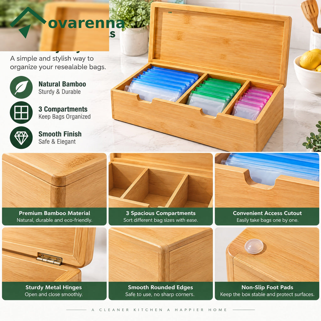 ovarenna Bamboo Double Roll Wrap Dispenser detail image